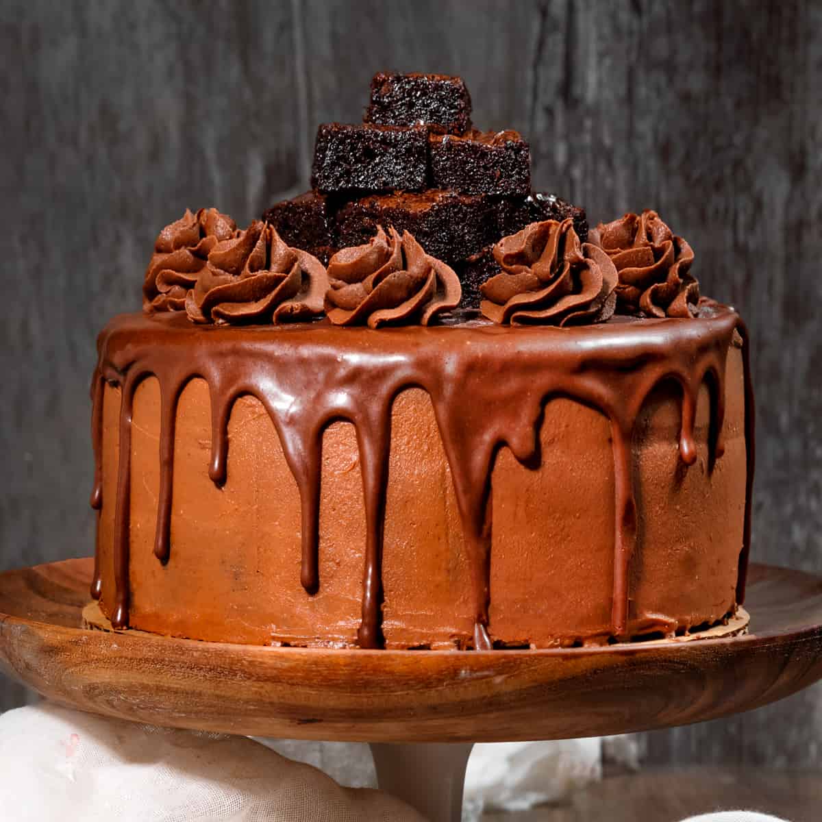 Chocolate Brownie Cake with Chocolate Buttercream | The Marble Kitchen